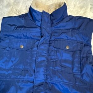 Vintage Roebuck & Co. Blue Satin puffer men’s vest